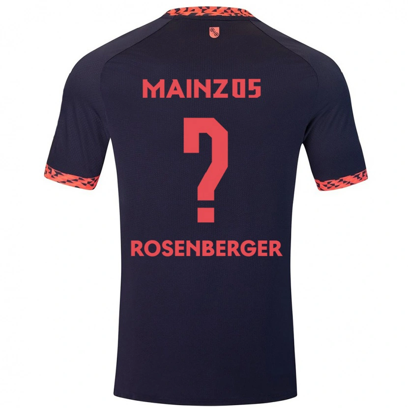 Danxen Kinderen Chris Rosenberger #0 Blauw Koraalrood Uitshirt Uittenue 2024/25 T-Shirt