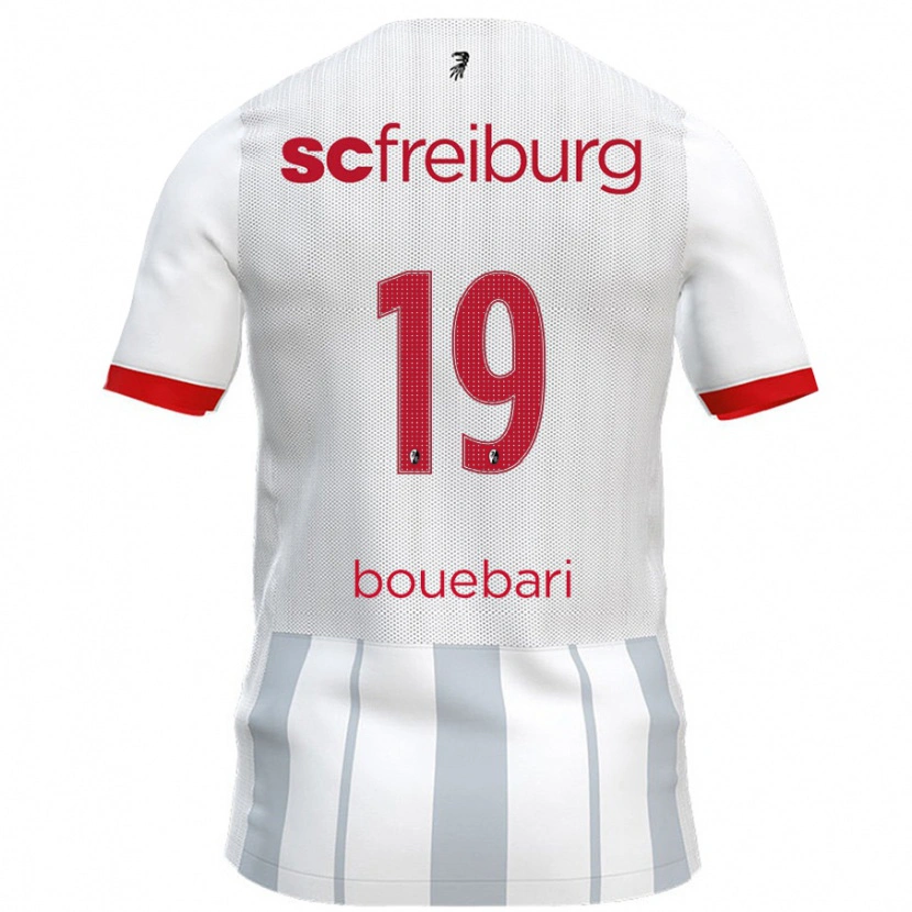 Danxen Kinderen Franci Bouebari #19 Wit Grijs Uitshirt Uittenue 2024/25 T-Shirt