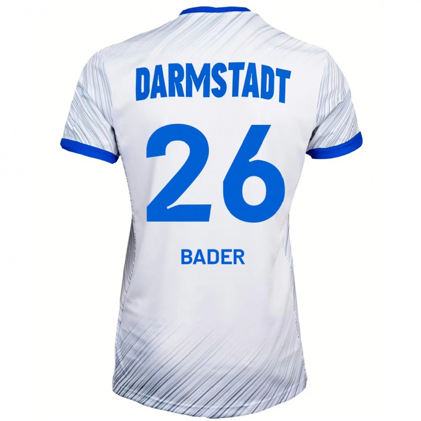 Danxen Kinderen Matthias Bader #26 Wit Blauw Uitshirt Uittenue 2024/25 T-Shirt