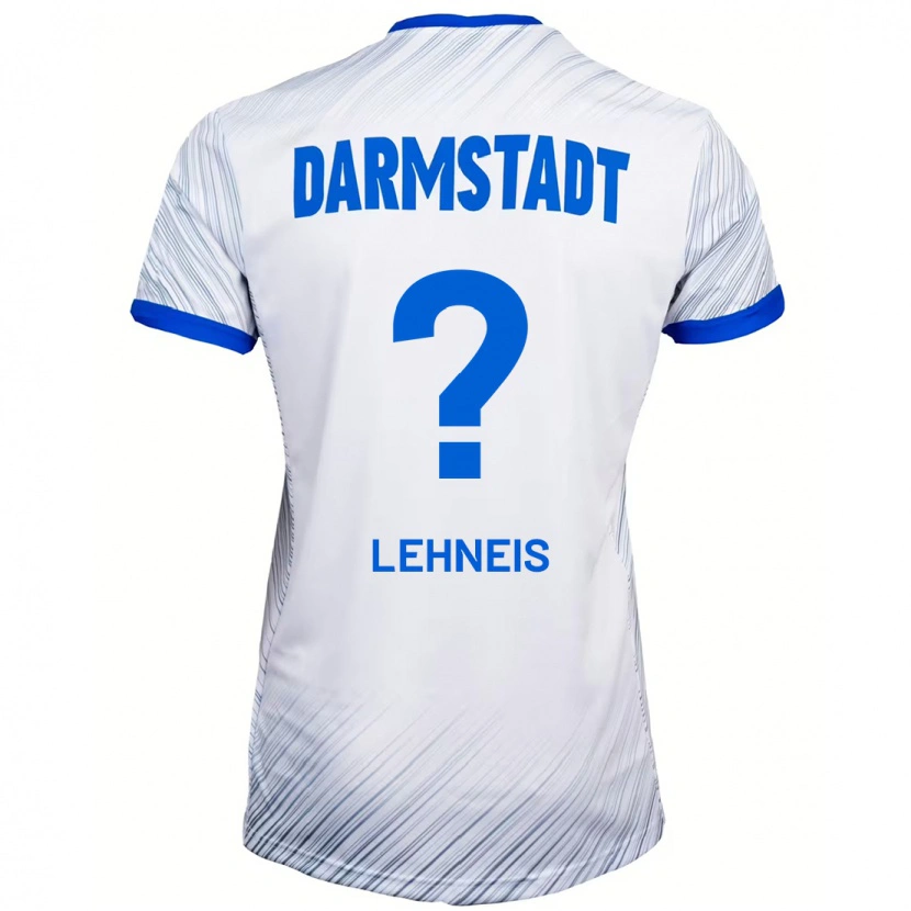 Danxen Kinderen Daniel Lehneis #0 Wit Blauw Uitshirt Uittenue 2024/25 T-Shirt