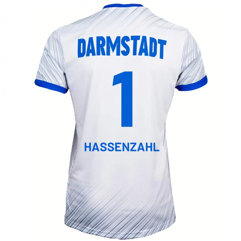 Danxen Kinderen Leon Hassenzahl #1 Wit Blauw Uitshirt Uittenue 2024/25 T-Shirt