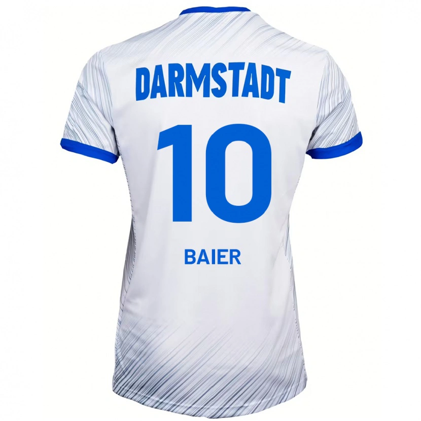 Danxen Kinderen Nico Baier #10 Wit Blauw Uitshirt Uittenue 2024/25 T-Shirt