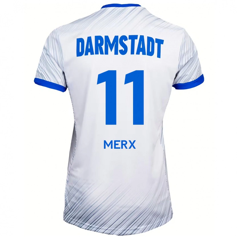 Danxen Kinderen Manolo Merx #11 Wit Blauw Uitshirt Uittenue 2024/25 T-Shirt