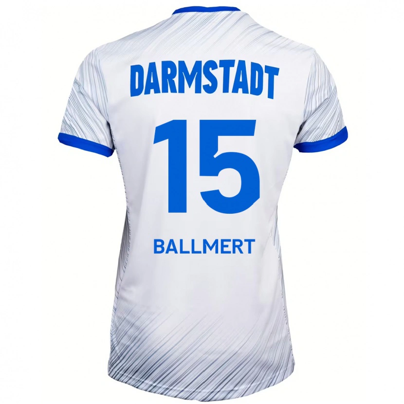 Danxen Kinderen Markus Ballmert #15 Wit Blauw Uitshirt Uittenue 2024/25 T-Shirt