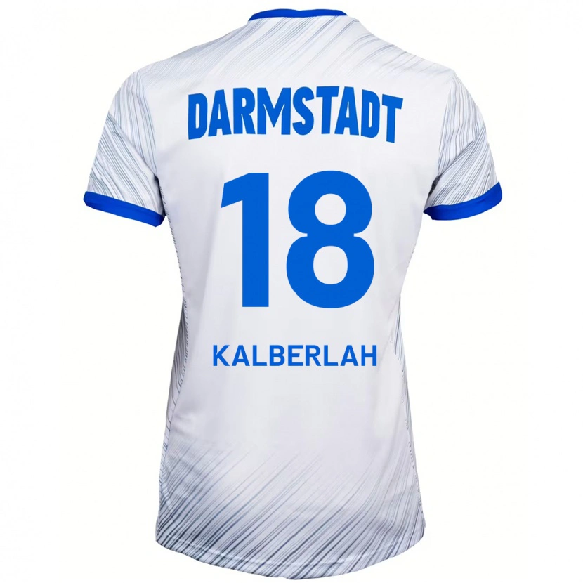 Danxen Kinderen Simon Kalberlah #18 Wit Blauw Uitshirt Uittenue 2024/25 T-Shirt