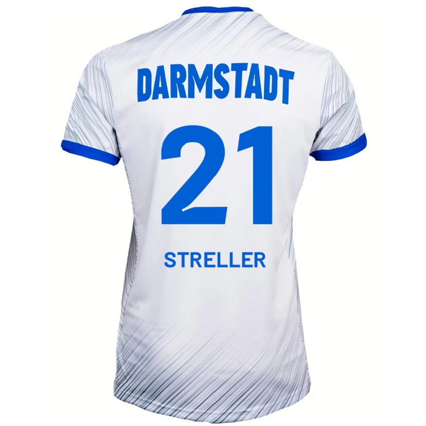 Danxen Kinderen Till Streller #21 Wit Blauw Uitshirt Uittenue 2024/25 T-Shirt