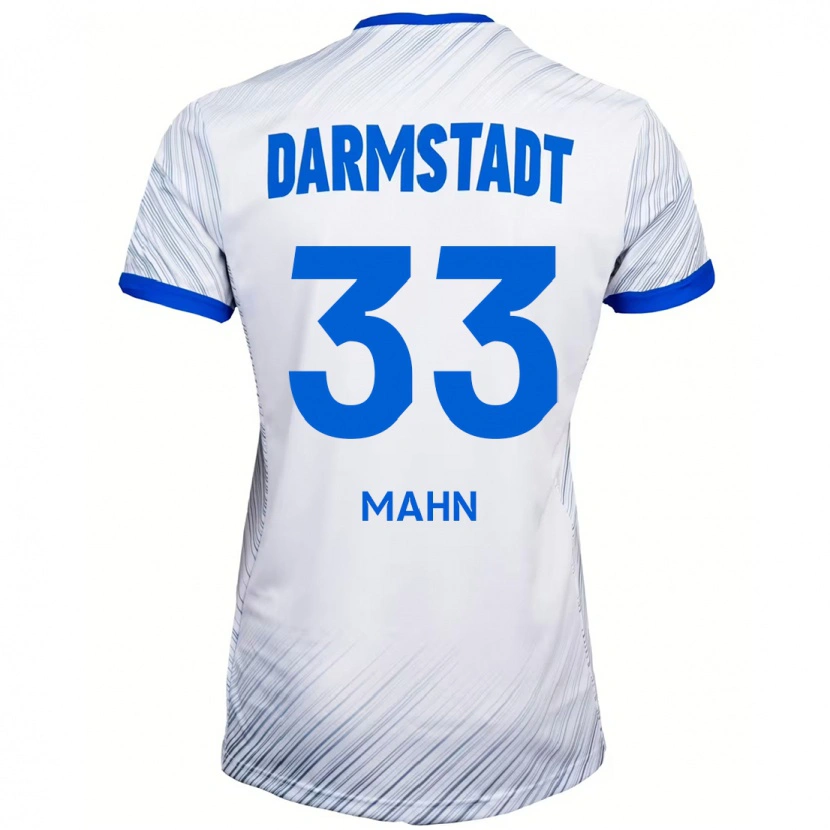 Danxen Kinderen Jeremy Mahn #33 Wit Blauw Uitshirt Uittenue 2024/25 T-Shirt