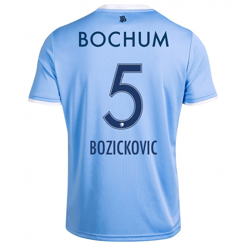 Danxen Kinderen Niko Bozickovic #5 Hemelsblauw Uitshirt Uittenue 2024/25 T-Shirt