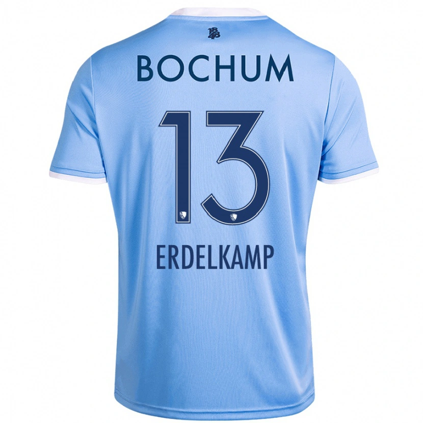 Danxen Kinderen Luca Erdelkamp #13 Hemelsblauw Uitshirt Uittenue 2024/25 T-Shirt