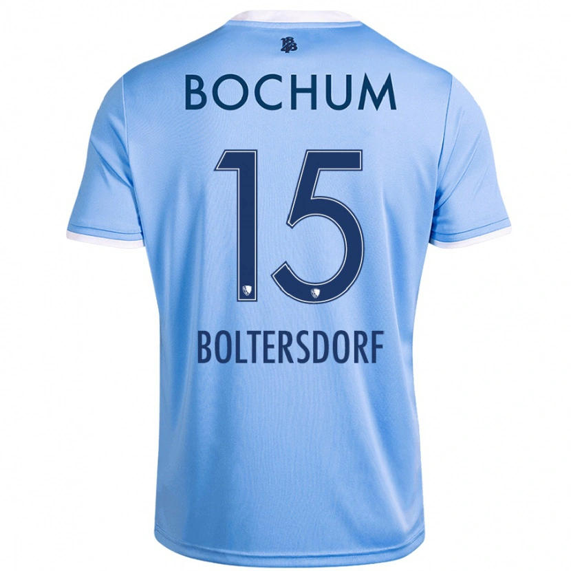 Danxen Kinderen Sebastian Boltersdorf #15 Hemelsblauw Uitshirt Uittenue 2024/25 T-Shirt