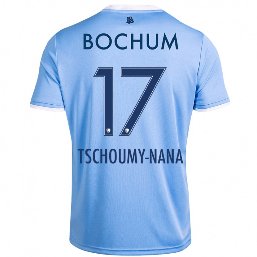 Danxen Kinderen Daryl Tschoumy-Nana #17 Hemelsblauw Uitshirt Uittenue 2024/25 T-Shirt