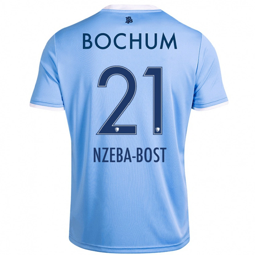 Danxen Kinderen Jan Nzeba-Bost #21 Hemelsblauw Uitshirt Uittenue 2024/25 T-Shirt