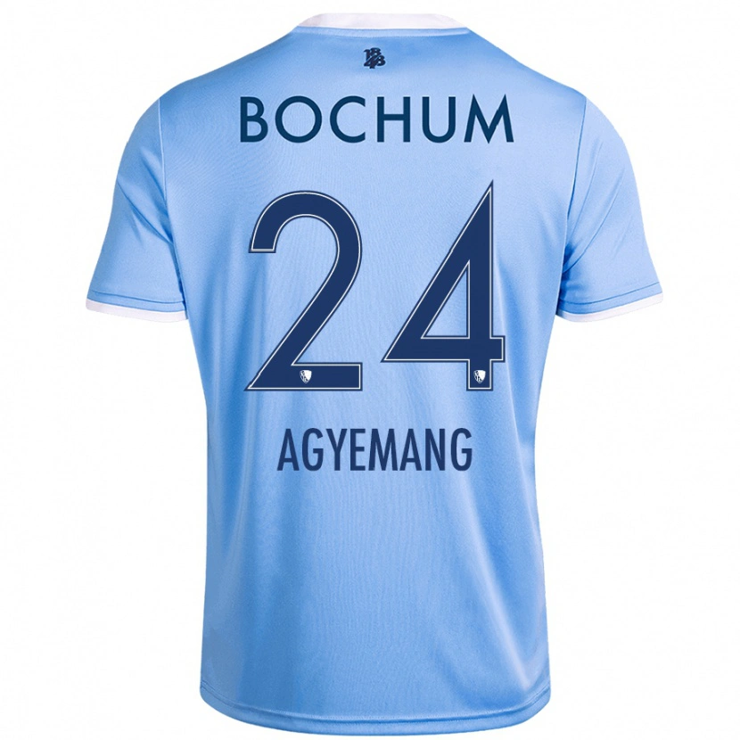 Danxen Kinderen Donovan Agyemang #24 Hemelsblauw Uitshirt Uittenue 2024/25 T-Shirt