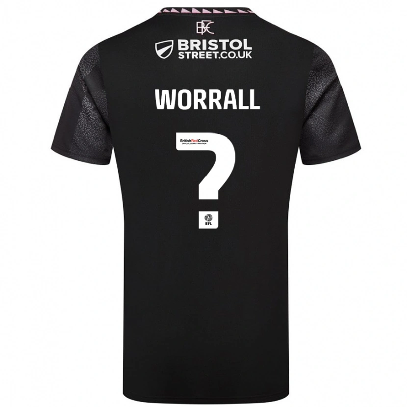 Danxen Kinderen Joe Worrall #0 Zwart Uitshirt Uittenue 2024/25 T-Shirt