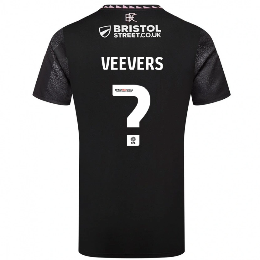 Danxen Kinderen Charlie Veevers #0 Zwart Uitshirt Uittenue 2024/25 T-Shirt