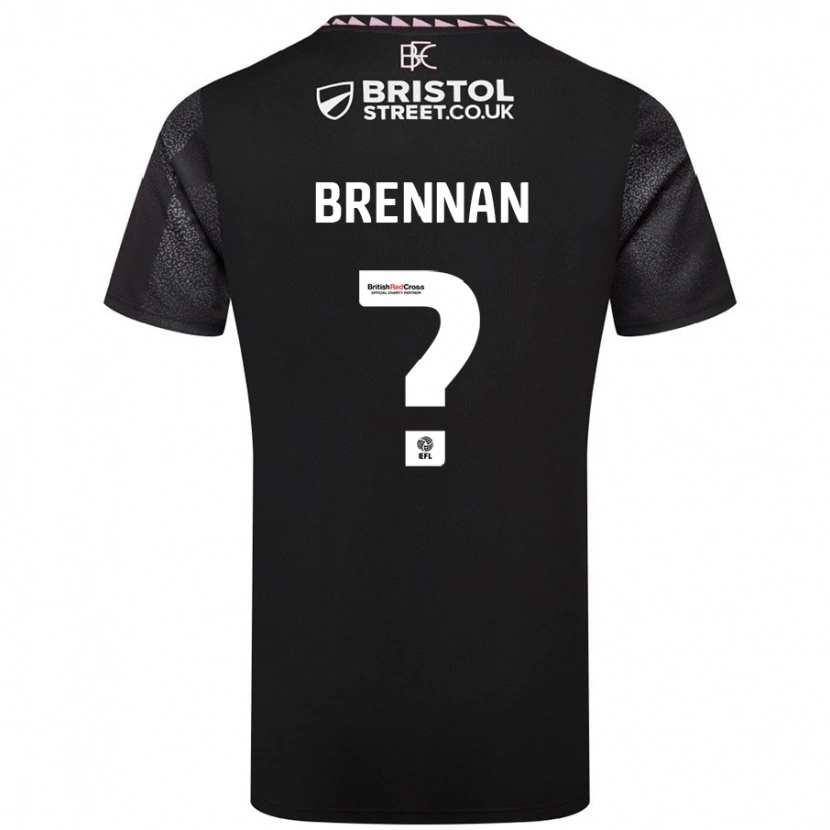 Danxen Kinderen Corey Brennan #0 Zwart Uitshirt Uittenue 2024/25 T-Shirt