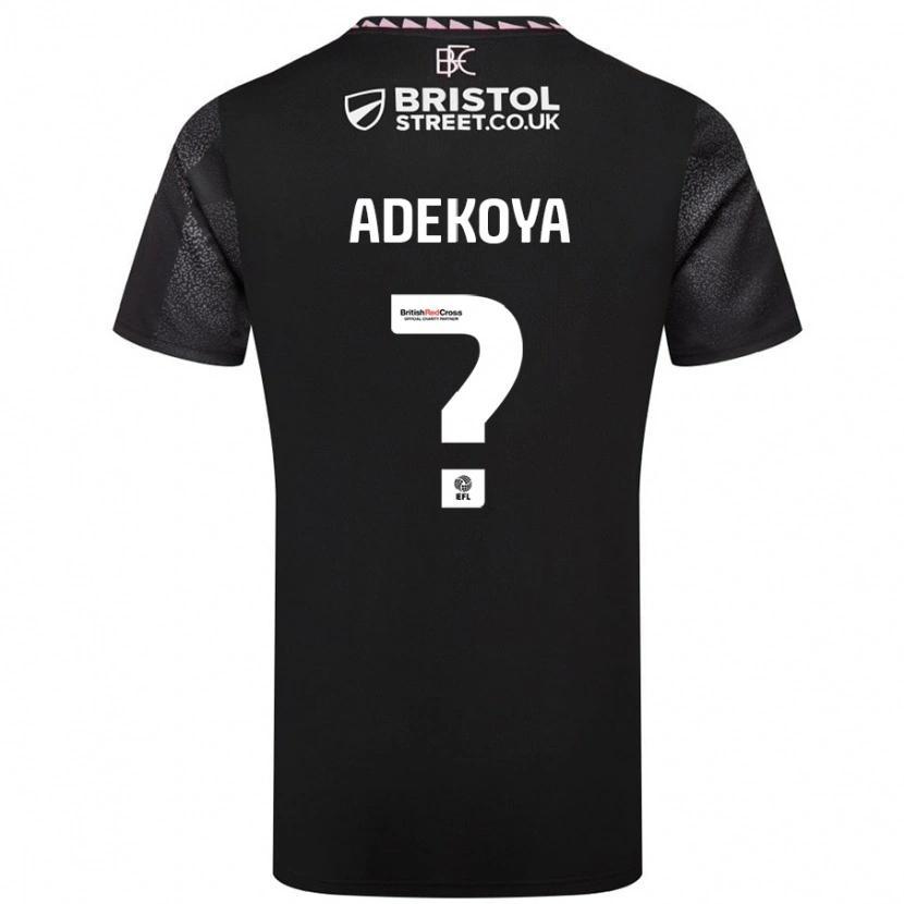 Danxen Kinderen Noah Adekoya #0 Zwart Uitshirt Uittenue 2024/25 T-Shirt