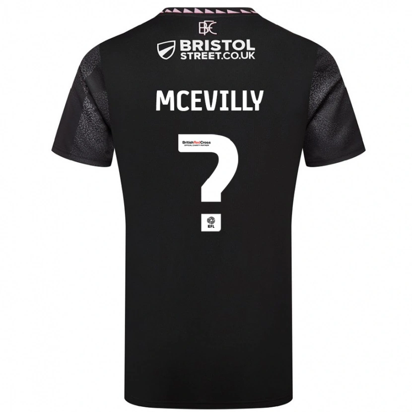 Danxen Kinderen Jack Mcevilly #0 Zwart Uitshirt Uittenue 2024/25 T-Shirt