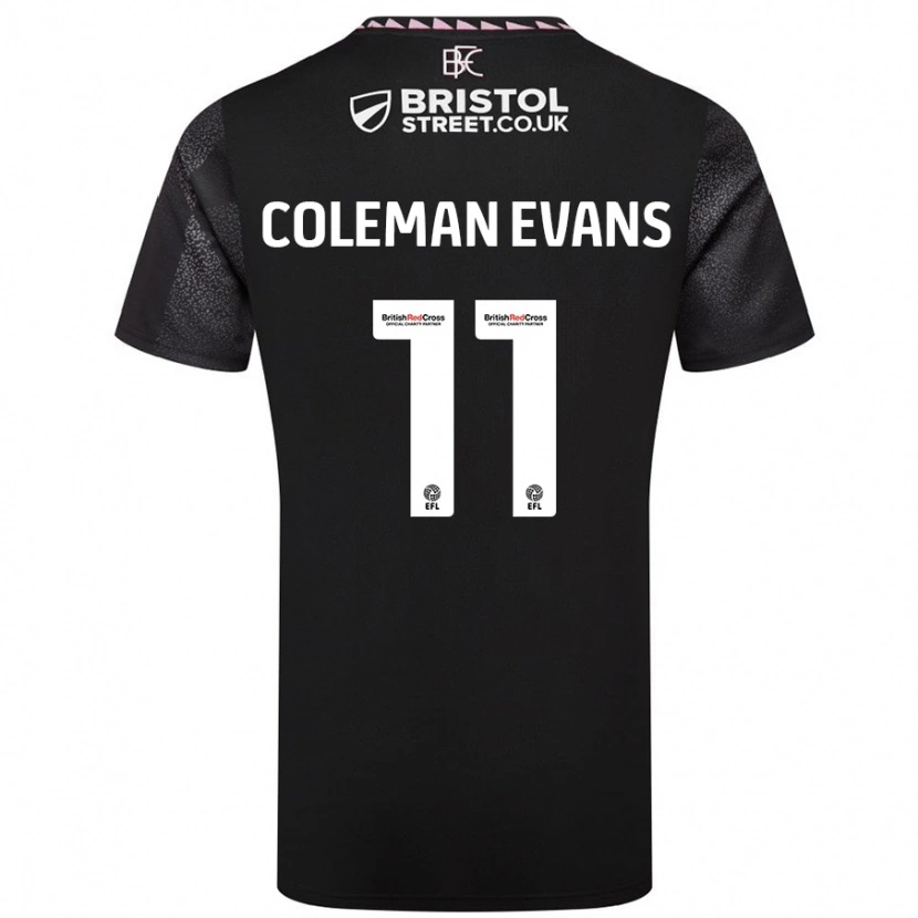 Danxen Kinderen Amaya Coleman-Evans #11 Zwart Uitshirt Uittenue 2024/25 T-Shirt