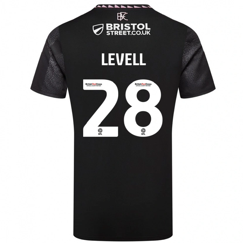 Danxen Kinderen Kirstie Levell #28 Zwart Uitshirt Uittenue 2024/25 T-Shirt