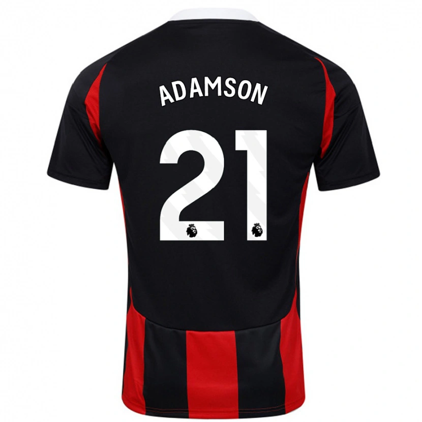 Danxen Kinderen Sasha Adamson #21 Zwart Rood Uitshirt Uittenue 2024/25 T-Shirt