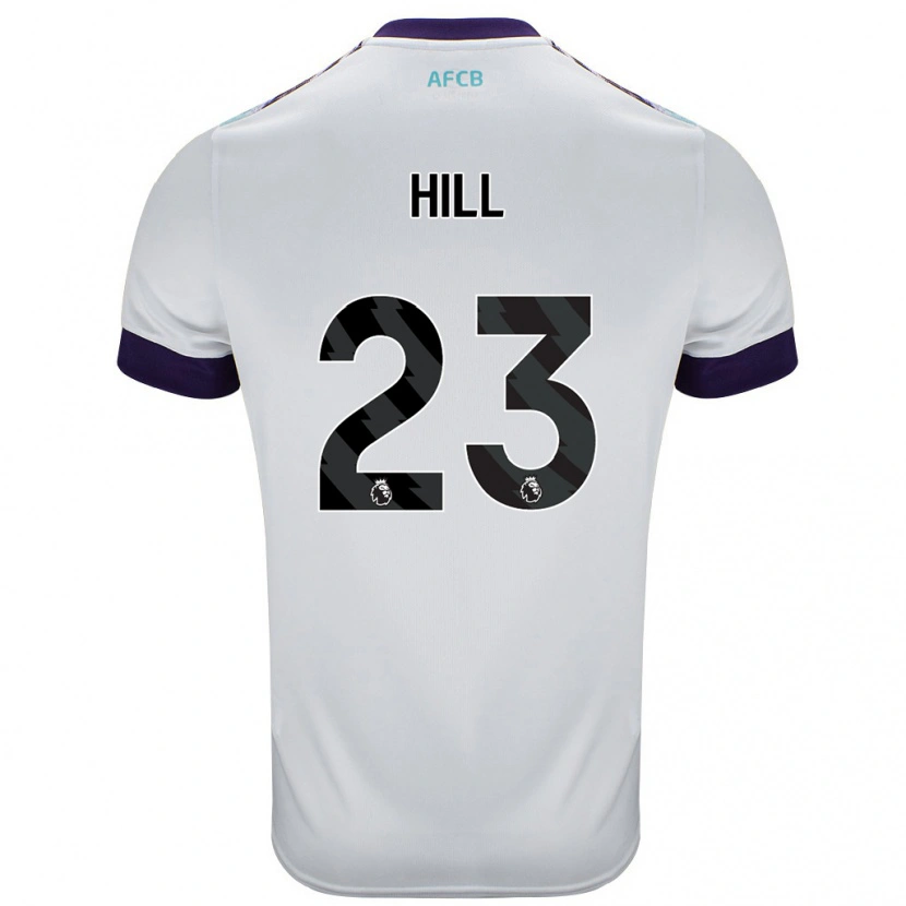 Danxen Kinderen James Hill #23 Wit Groen Paars Uitshirt Uittenue 2024/25 T-Shirt