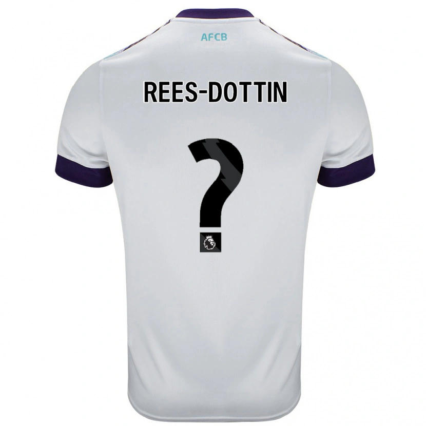 Danxen Kinderen Remy Rees-Dottin #0 Wit Groen Paars Uitshirt Uittenue 2024/25 T-Shirt