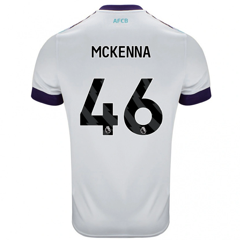 Danxen Kinderen Callan Mckenna #46 Wit Groen Paars Uitshirt Uittenue 2024/25 T-Shirt