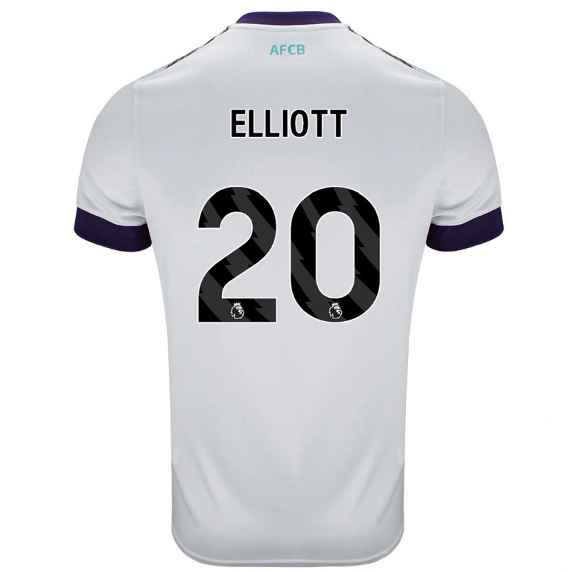 Danxen Kinderen Kaitlyn Elliott #20 Wit Groen Paars Uitshirt Uittenue 2024/25 T-Shirt