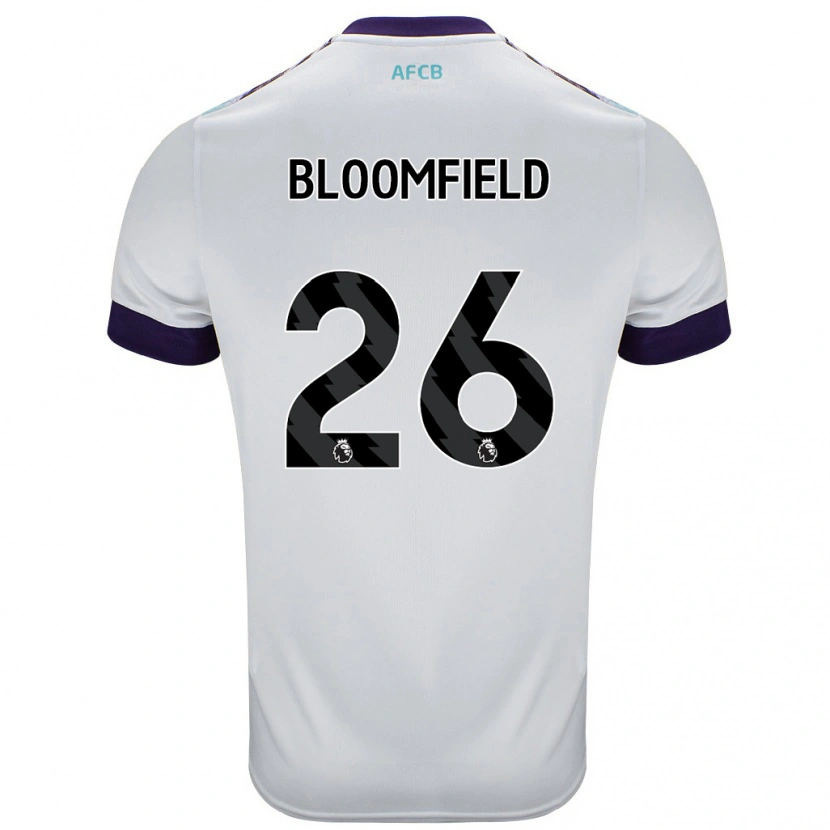 Danxen Kinderen Erin Bloomfield #26 Wit Groen Paars Uitshirt Uittenue 2024/25 T-Shirt