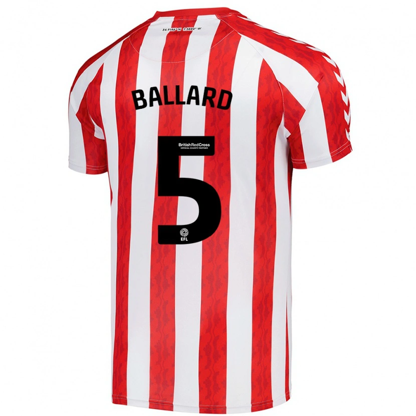 Danxen Heren Daniel Ballard #5 Rood Wit Thuisshirt Thuistenue 2024/25 T-Shirt