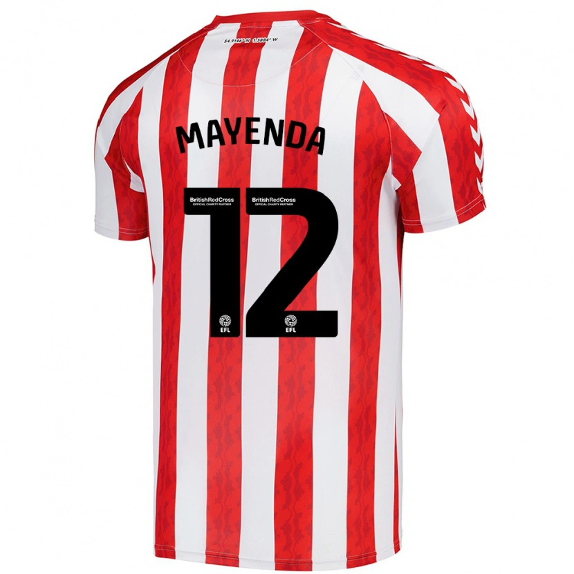 Danxen Heren Eliezer Mayenda #12 Rood Wit Thuisshirt Thuistenue 2024/25 T-Shirt