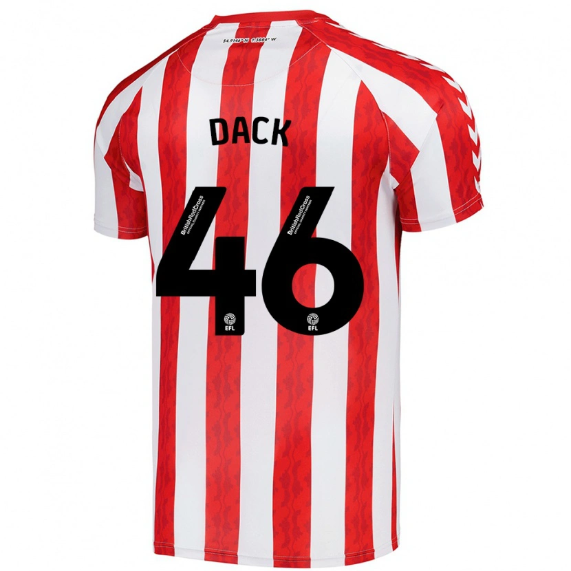 Danxen Heren Bradley Dack #46 Rood Wit Thuisshirt Thuistenue 2024/25 T-Shirt