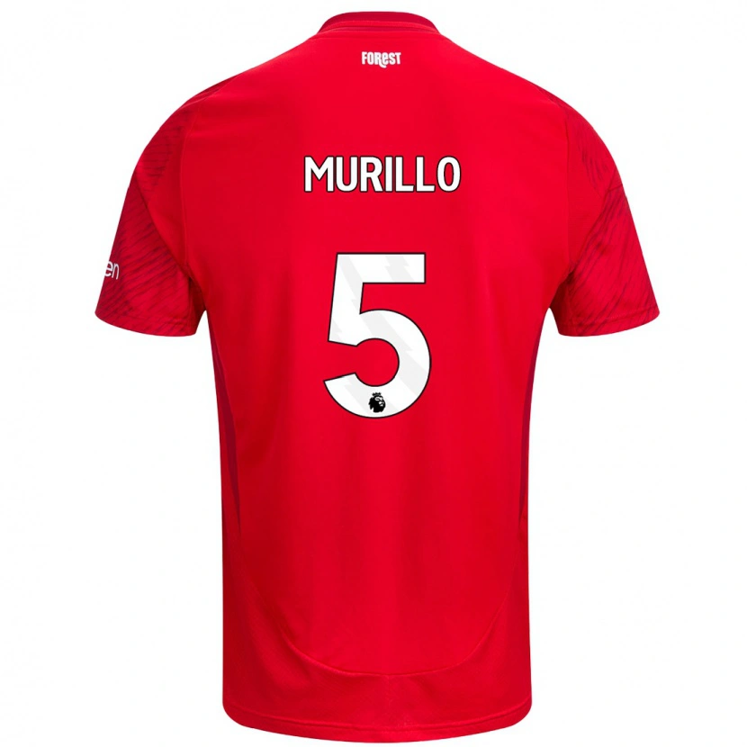 Danxen Heren Murillo #5 Rood Wit Thuisshirt Thuistenue 2024/25 T-Shirt