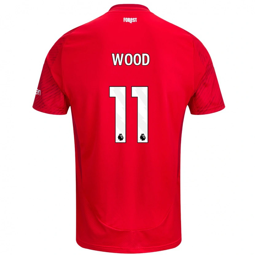 Danxen Heren Chris Wood #11 Rood Wit Thuisshirt Thuistenue 2024/25 T-Shirt