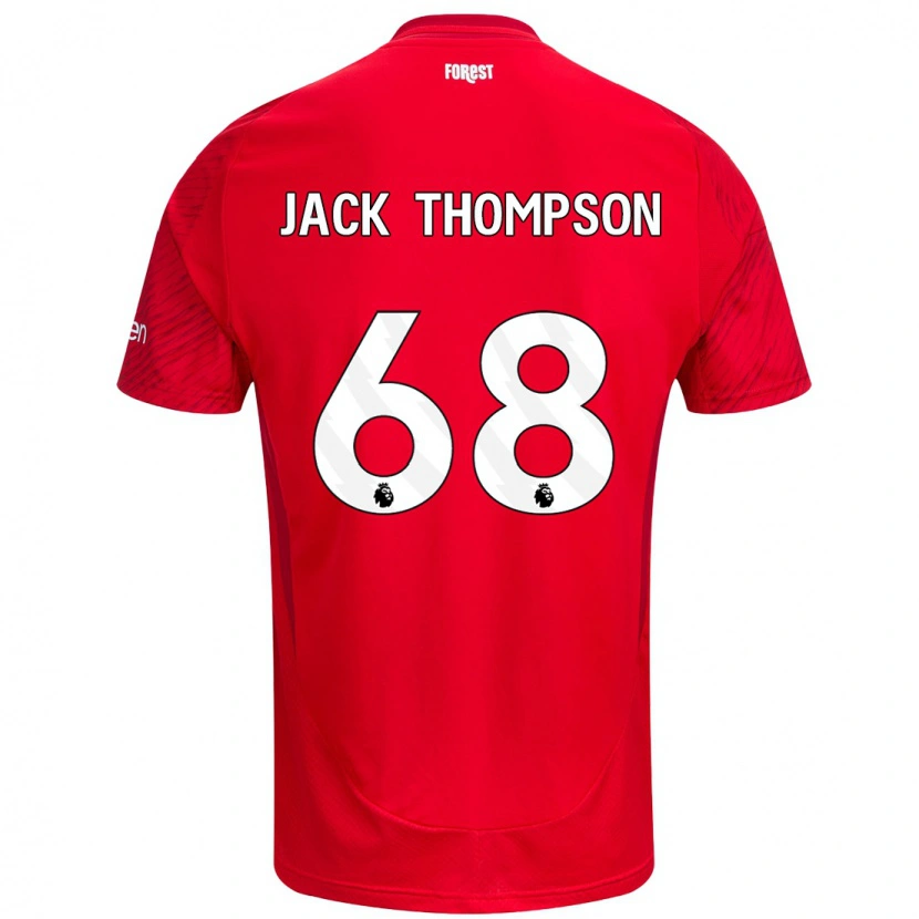 Danxen Heren Jack Thompson #68 Rood Wit Thuisshirt Thuistenue 2024/25 T-Shirt