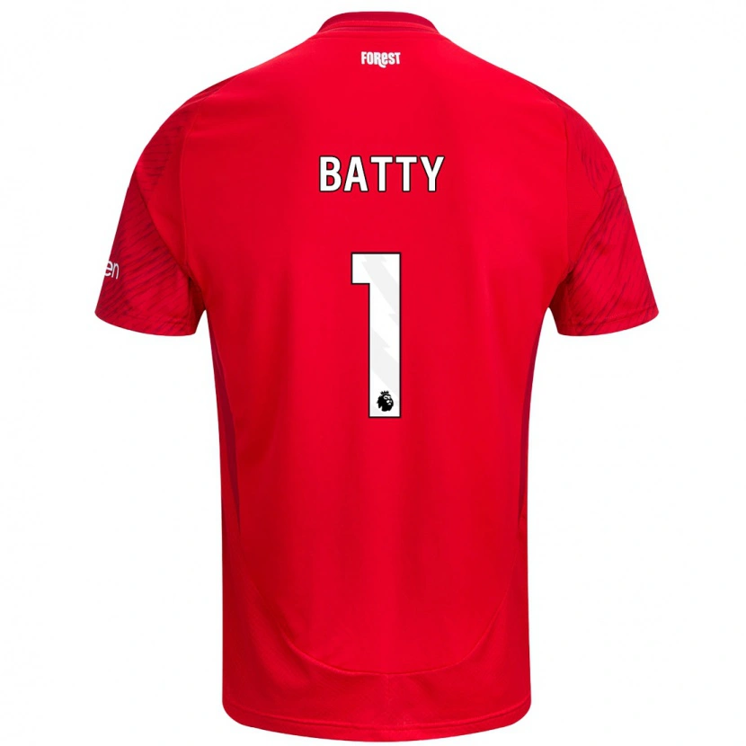 Danxen Heren Emily Batty #1 Rood Wit Thuisshirt Thuistenue 2024/25 T-Shirt