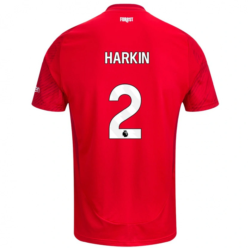 Danxen Heren Lyndsey Harkin #2 Rood Wit Thuisshirt Thuistenue 2024/25 T-Shirt