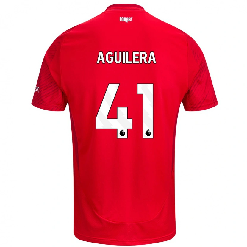 Danxen Heren Brandon Aguilera #41 Rood Wit Thuisshirt Thuistenue 2024/25 T-Shirt