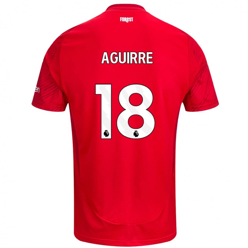 Danxen Heren Aja Aguirre #18 Rood Wit Thuisshirt Thuistenue 2024/25 T-Shirt