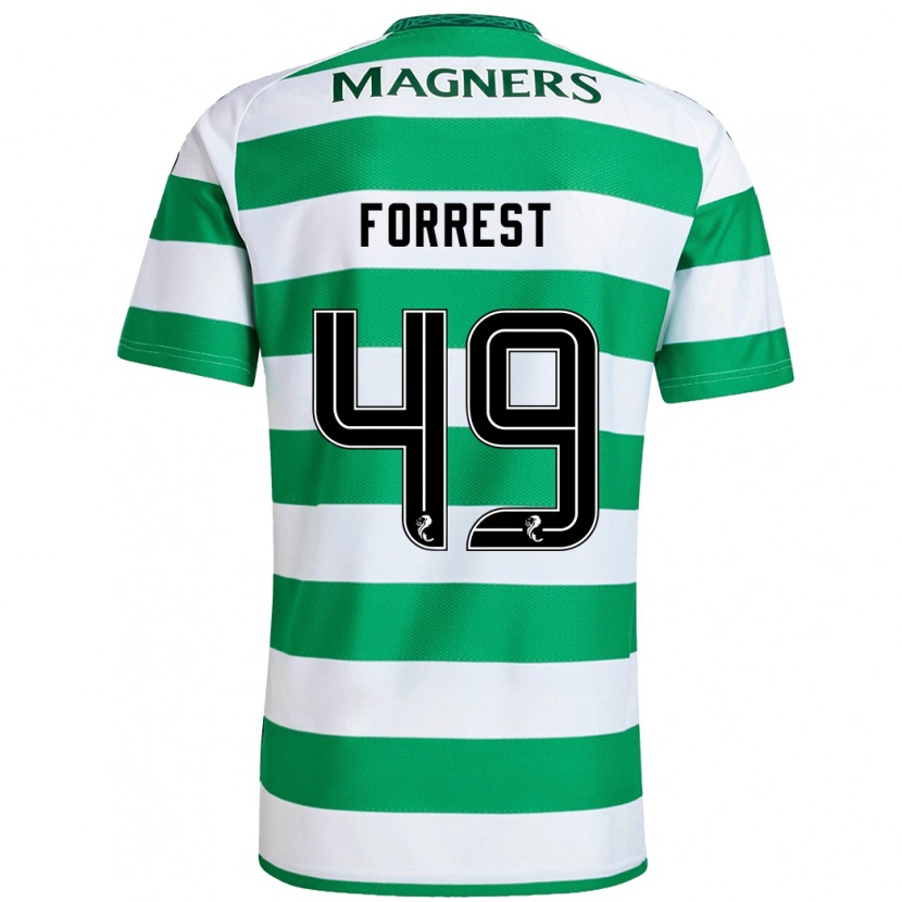 Danxen Heren James Forrest #49 Groen Wit Thuisshirt Thuistenue 2024/25 T-Shirt