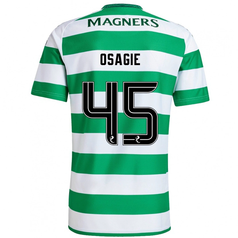 Danxen Heren Justin Osagie #45 Groen Wit Thuisshirt Thuistenue 2024/25 T-Shirt