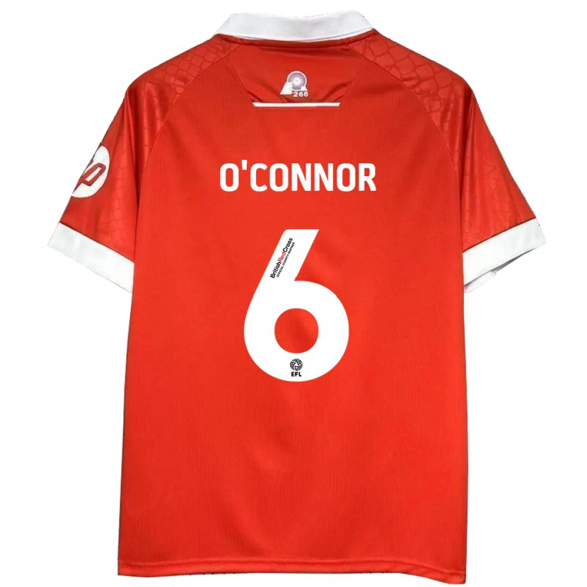 Danxen Heren Thomas O'connor #6 Rood Wit Thuisshirt Thuistenue 2024/25 T-Shirt