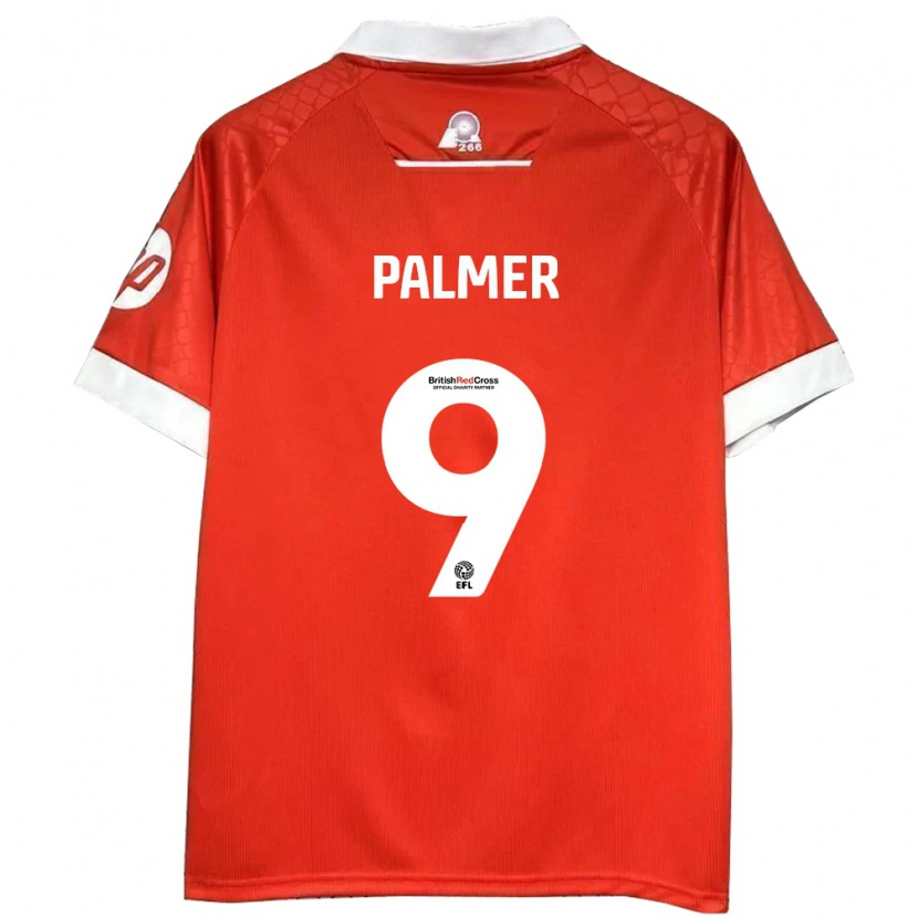 Danxen Heren Ollie Palmer #9 Rood Wit Thuisshirt Thuistenue 2024/25 T-Shirt