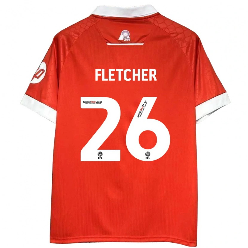 Danxen Heren Steven Fletcher #26 Rood Wit Thuisshirt Thuistenue 2024/25 T-Shirt