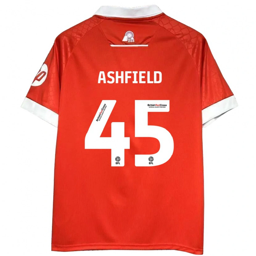 Danxen Heren Harry Ashfield #45 Rood Wit Thuisshirt Thuistenue 2024/25 T-Shirt