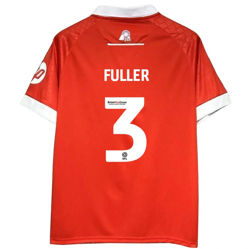 Danxen Heren Olivia Fuller #3 Rood Wit Thuisshirt Thuistenue 2024/25 T-Shirt