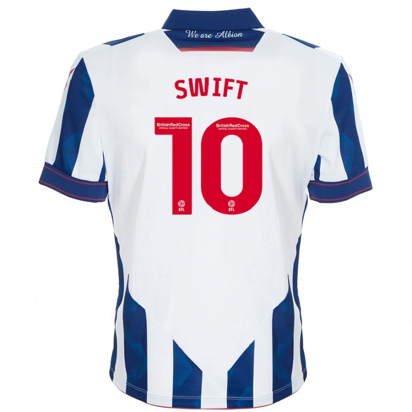 Danxen Heren John Swift #10 Wit Donkerblauw Thuisshirt Thuistenue 2024/25 T-Shirt