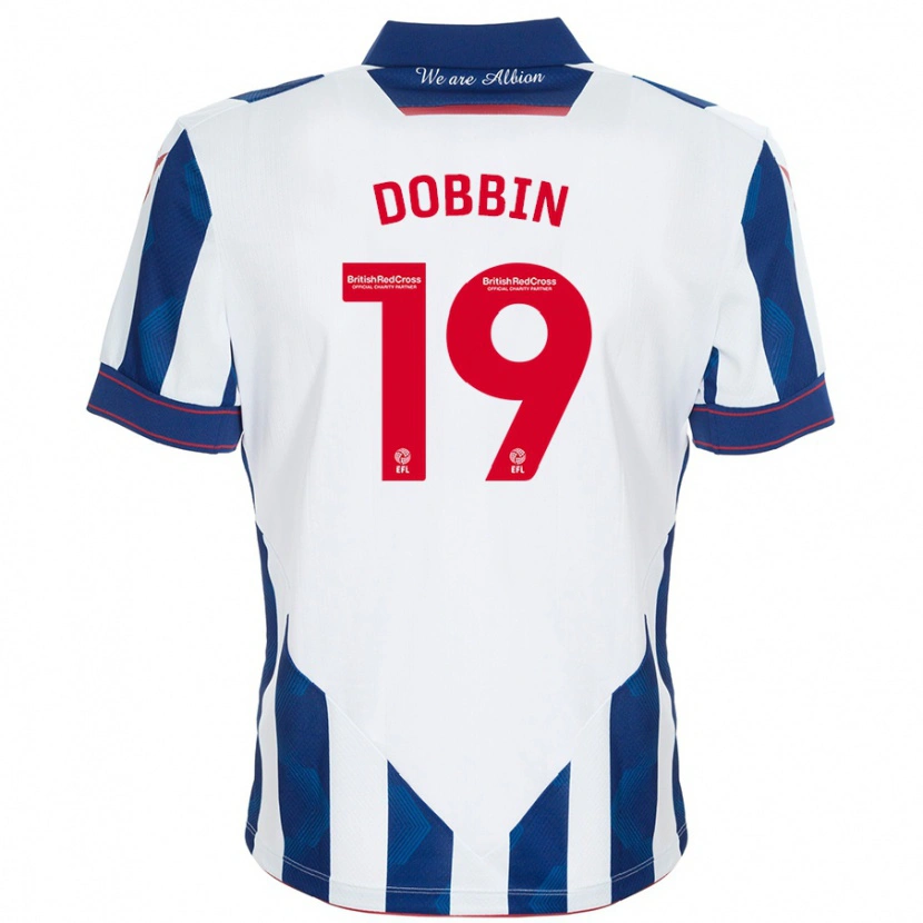 Danxen Heren Lewis Dobbin #19 Wit Donkerblauw Thuisshirt Thuistenue 2024/25 T-Shirt