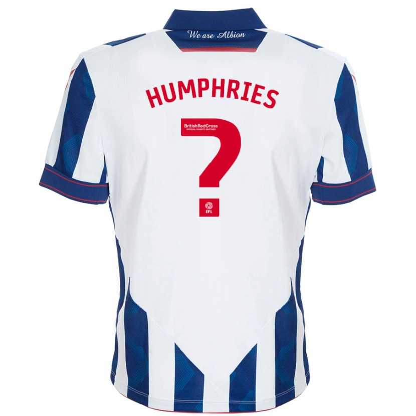 Danxen Heren Evan Humphries #0 Wit Donkerblauw Thuisshirt Thuistenue 2024/25 T-Shirt